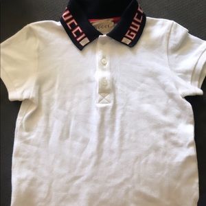 Gucci baby polo shirt with embroidered collar